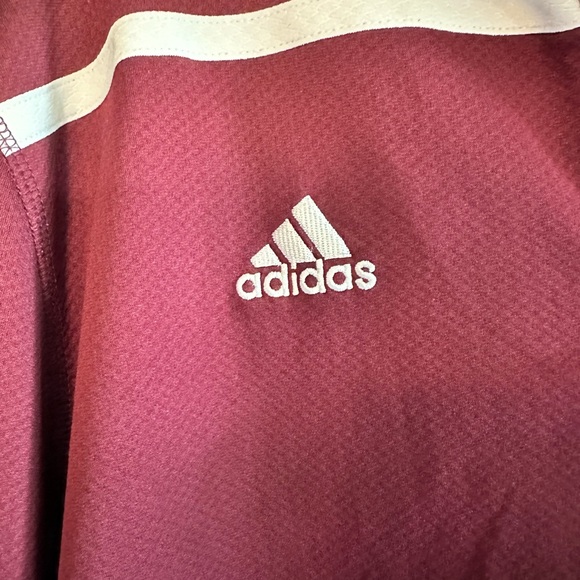 ADIDAS Men's Maroon Red 1/4
Zip Performance LS Pullover
Sweatshirt - Picture 5 of 8